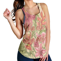 Hawaii Tropical Hibiscus Plumeria Racerback Tank - AH - Polynesian Pride