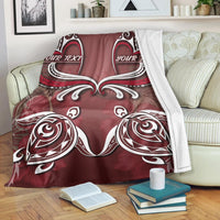 (Personalized) Hawaii Love Valentines Day Turtle Polynesian Premium Blanket - Bray Style - AH - Polynesian Pride