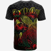 Pohnpei T Shirt Pohnpei FLag Turtle Hibiscus Reggae - Polynesian Pride