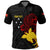 Custom Papua New Guinea 47th Independence Polo Shirt Tribal Turtle LT7 Black - Polynesian Pride