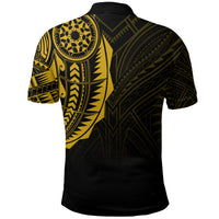 Polynesian Full Sleeve Tattoo Polo Shirt Gold Vibes LT7 - Polynesian Pride
