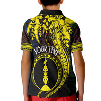 New Caledonia Custom Polo Shirt Kanaky Mix Plumeria LT7 - Polynesian Pride