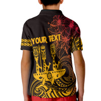 Hawaii Outrigger Canoe Paddling KID Polo Shirt Tribal Tiki LT7 - Polynesian Pride