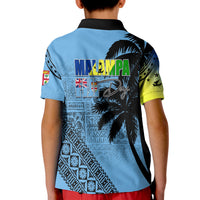 Malampa Fiji Day Polo Shirt KID Flags Mix Style LT7 - Polynesian Pride