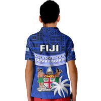 Fiji Coat Of Arms Polo Shirt Polynesian Tapa Palm Tree LT9 - Polynesian Pride