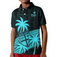 Custom Fiji Rugby Sevens Polo Shirt Tapa Palm Tree and Fijian Coat of Arms LT9 - Polynesian Pride