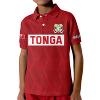 Tonga Rugby Sevens Kid Polo Shirt Sporty Style LT9 Kid Red - Polynesian Pride