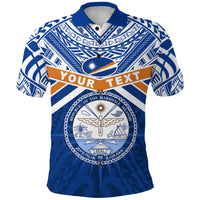 Custom Marshall Islands Rugby Polo Shirt Forever Unisex Blue - Polynesian Pride