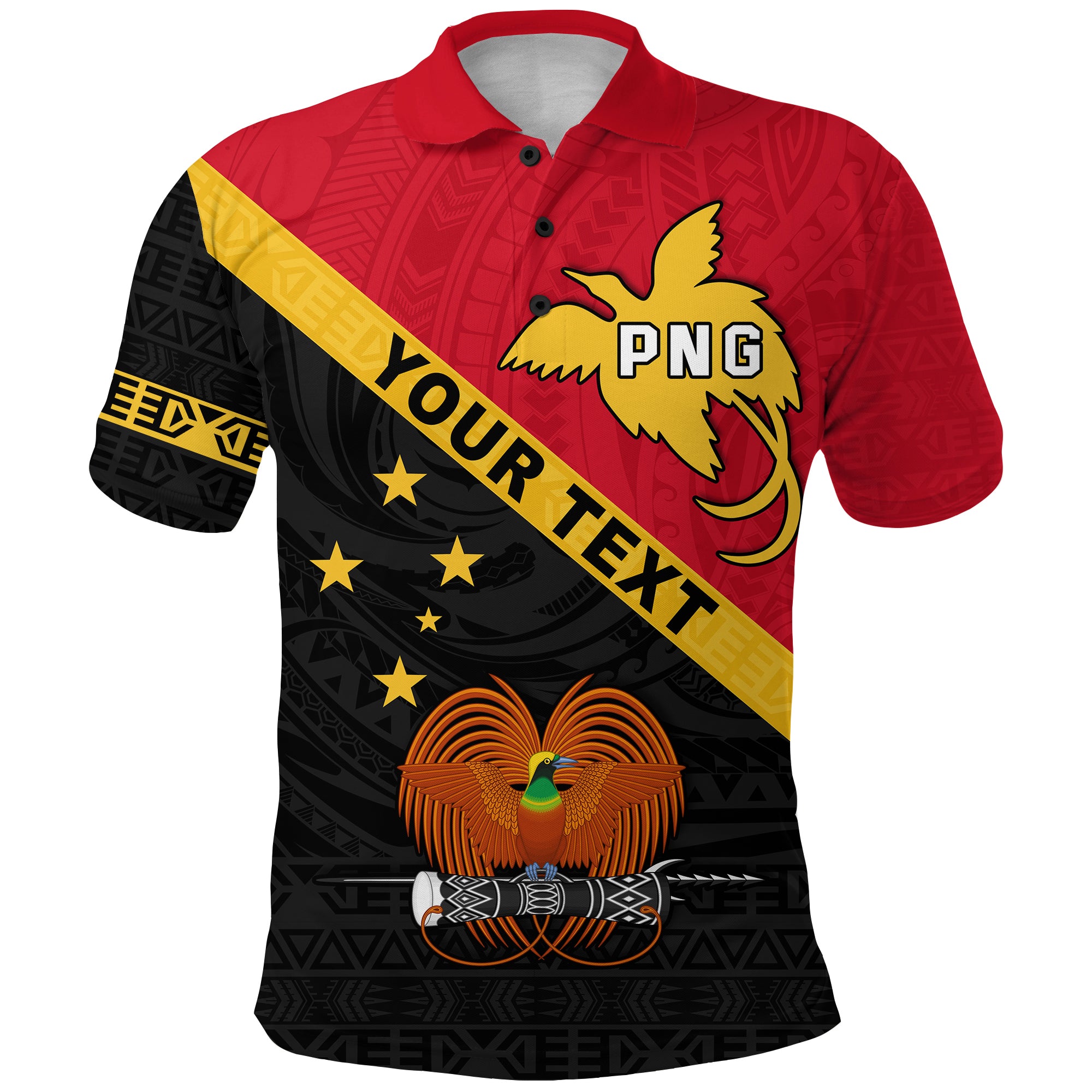 Custom Papua New Guinea Rugby Polo Shirt The Kumuls PNG LT13 Unisex Red - Polynesian Pride