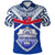 Manu Samoa Polo Shirt Simple Coat Of Arms Rugby Tupou High School Unisex Blue - Polynesian Pride