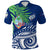 Guam Rugby Polo Shirt Coconut Leaves Blue - Polynesian Pride