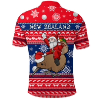 New Zealand Maori Meri Kirihimete Polo Shirt LT2 - Polynesian Pride