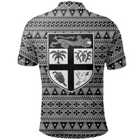 Fiji Polynesian Polo Shirt Tapa Pattern Rugby Ball - Polynesian Pride