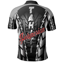Tahiti Polo Shirt Tahitian Flag Polynesian Black Style - Polynesian Pride