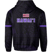 Polynesian Queen Liliuokalani Flag of Hawaii Hoodie Purple - Polynesian Pride
