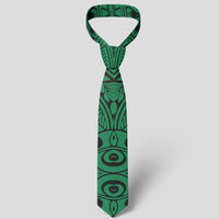 Polynesian Culture Green Necktie - Polynesian Pride