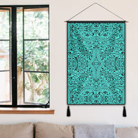 Polynesian Culture Turquoise Hanging Poster - AH Hanging Poster 50 x 75 cm Cotton And Linen - Polynesian Pride