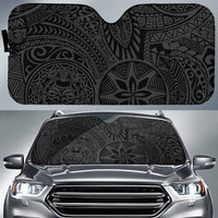 Polynesian Hawaiian Style Tribal Tattoo Car Sun Shade Auto Sun Shade Universal Fit Gray - Polynesian Pride