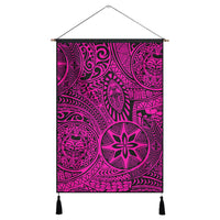 Polynesian Hawaiian Style Tribal Tattoo Pink Hanging Poster - AH Hanging Poster 43 x 65 cm Cotton And Linen - Polynesian Pride