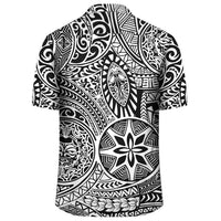 Polynesian Hawaiian Style Tribal Tattoo White Hawaiian Shirt - Polynesian Pride