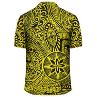 Polynesian Hawaiian Style Tribal Tattoo Yellow Hawaiian Shirt - Polynesian Pride