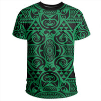 Polynesian Kakau Turtle Green T Shirt - Polynesian Pride