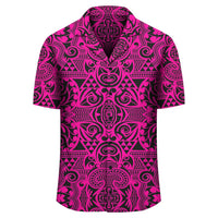 Polynesian Kakau Turtle Pink Hawaiian Shirt - Polynesian Pride