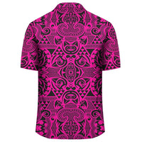Polynesian Kakau Turtle Pink Hawaiian Shirt - Polynesian Pride