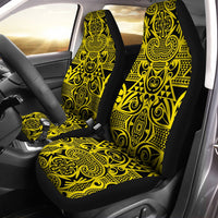Polynesian Kakau Turtle Yellow Car Seat Cover - Polynesian Pride