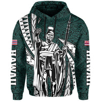 Polynesian King Culture Turquoise Hoodie Mega Style - Polynesian Pride