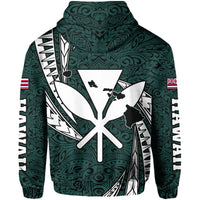 Polynesian King Culture Turquoise Hoodie (Zip up) Mega Style - Polynesian Pride