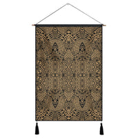 Polynesian Lauhala Mix Gold Hanging Poster - AH Hanging Poster 43 x 65 cm Cotton And Linen - Polynesian Pride