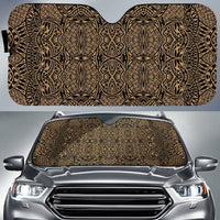 Polynesian Lauhala Mix Car Sun Shade Auto Sun Shade Universal Fit Gold - Polynesian Pride