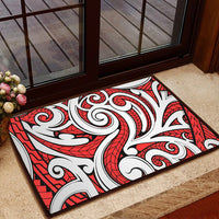 Polynesian Maori Ethnic Ornament Red Hawaii Door Mat - Polynesian Pride