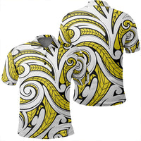 Unisex Polynesian Maori Ethnic Ornament Yellow Polo Shirt Unisex Art - Polynesian Pride