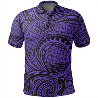 Unisex Polynesian Maori Lauhala Violet Polo Shirt - Polynesian Pride