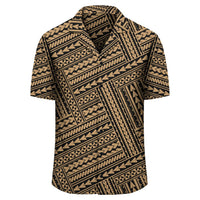 Polynesian Nation Gold Hawaiian Shirt - Polynesian Pride