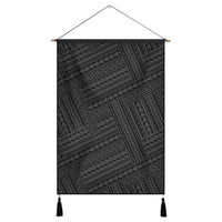 Polynesian Nation Gray Hanging Poster - AH Hanging Poster 43 x 65 cm Cotton And Linen - Polynesian Pride