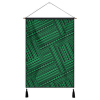 Polynesian Nation Green Hanging Poster - AH Hanging Poster 43 x 65 cm Cotton And Linen - Polynesian Pride