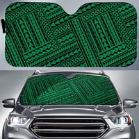 Polynesian Nation Car Sun Shade Auto Sun Shade Universal Fit Green - Polynesian Pride