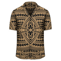 Polynesian Seamless Gold Hawaiian Shirt - Polynesian Pride