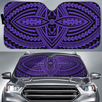 Polynesian Seamless Car Sun Shade Auto Sun Shade Universal Fit White - Polynesian Pride