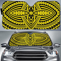 Polynesian Seamless Car Sun Shade Auto Sun Shade Universal Fit Yellow - Polynesian Pride