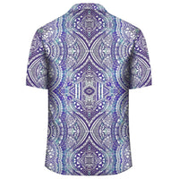 Polynesian Symmetry Gardient Violet Hawaiian Shirt - Polynesian Pride