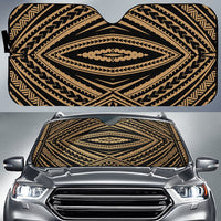 Polynesian Tatau Car Sun Shade Auto Sun Shade Universal Fit Gold - Polynesian Pride