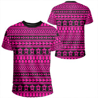 Polynesian Tattoo Tribal Pink T Shirt Unisex Polyester - Polynesian Pride