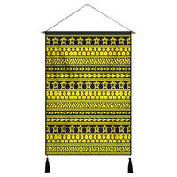 Polynesian Tattoo Tribal Yellow Hanging Poster - AH Hanging Poster 43 x 65 cm Cotton And Linen - Polynesian Pride