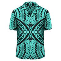 Polynesian Tradition Turquoise Hawaiian Shirt - Polynesian Pride