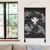 Polynesian Turtle Hammerhead Shark Ray Kanaka Hawaii Hanging Poster Circle - AH - Polynesian Pride