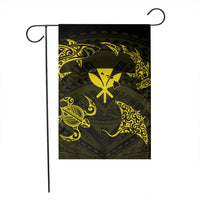 Polynesian Turtle Hammerhead Shark Ray Kanaka Hawaii Flag Circle Yellow - AH - Polynesian Pride